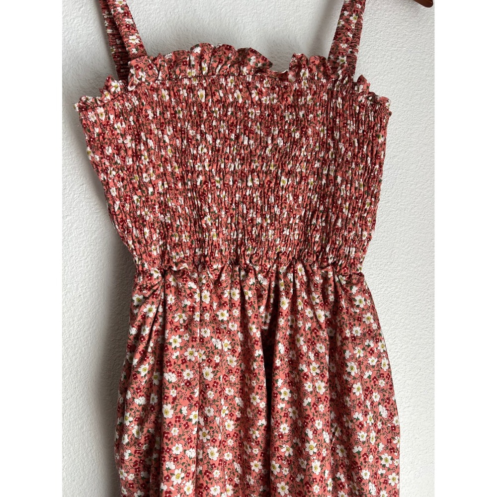 English Factory Rust Floral Smocked Midi Dress - Picture 2 of 6